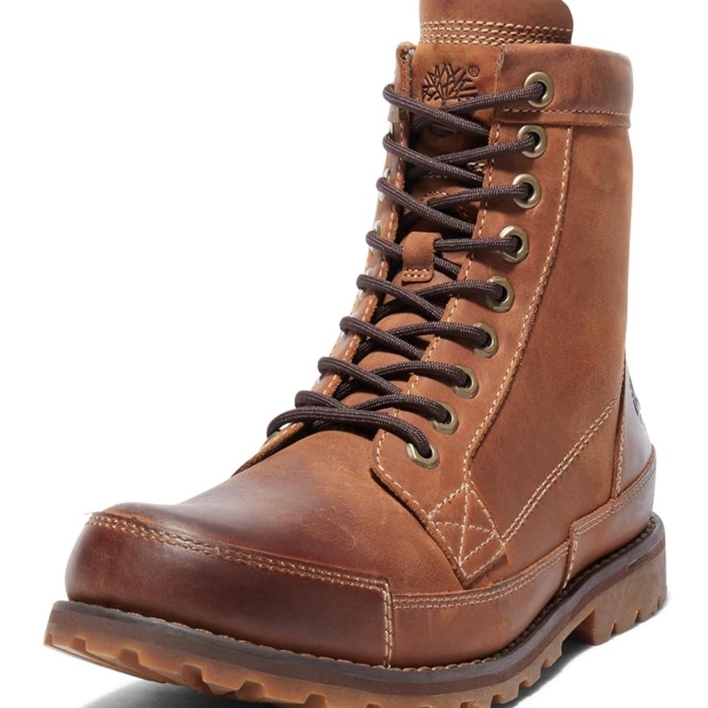 Timberland Tan Leather Lace-Up Boots